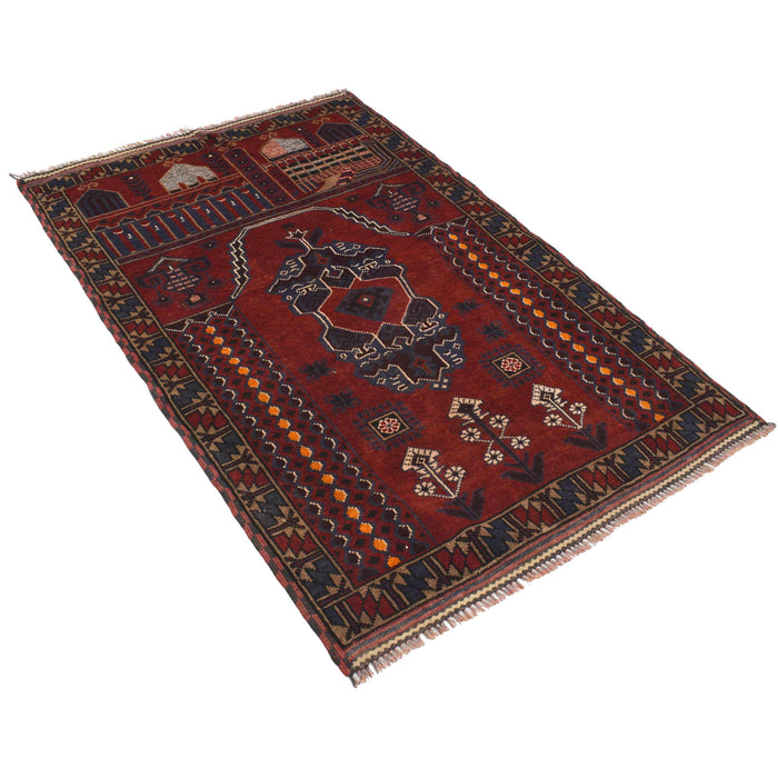 Afghan Crafted Worship Rug 5.1x3.4 ft