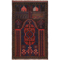 Prayer Mat Vintage Afghan 4.6x2.7 ft