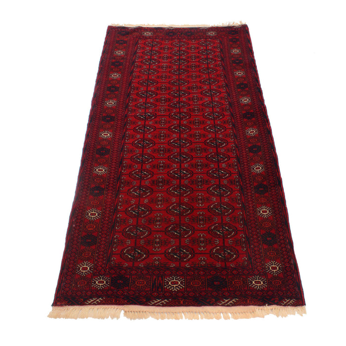 handwoven Bokhara rug, Pashtun women artisans, 