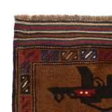 Authentic Afghan War AK-47 Rug 4.7x3.2 ft