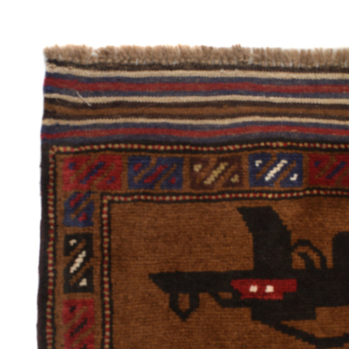 Authentic Afghan War AK-47 Rug 4.7x3.2 ft
