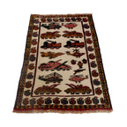 Cultural Storytelling Weapons Carpet 4.2x2.5 ft
