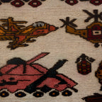 Cultural Storytelling Weapons Carpet 4.2x2.5 ft
