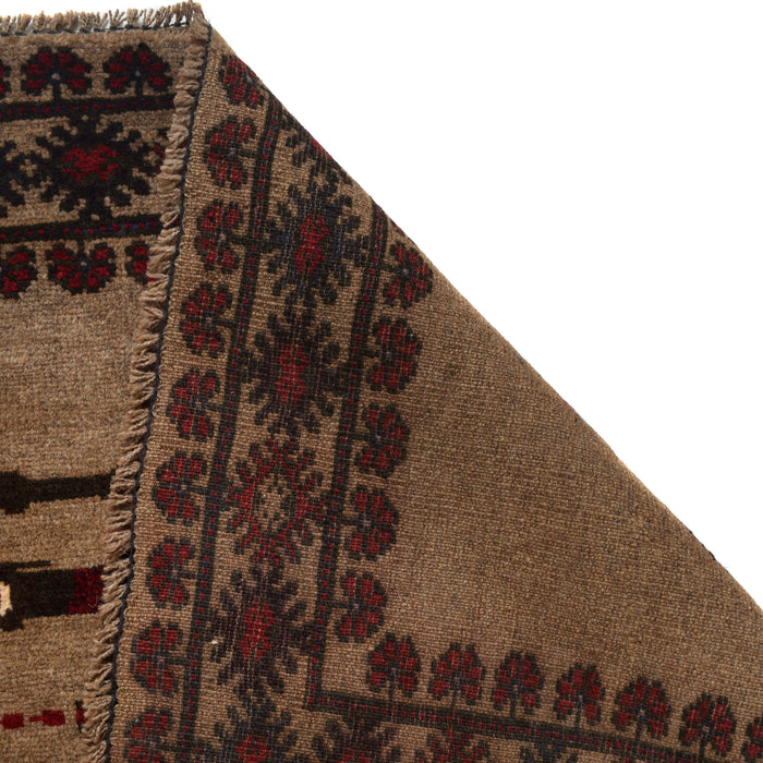 Handwoven Afghan War Scene Rug 8.7x6.4 ft
