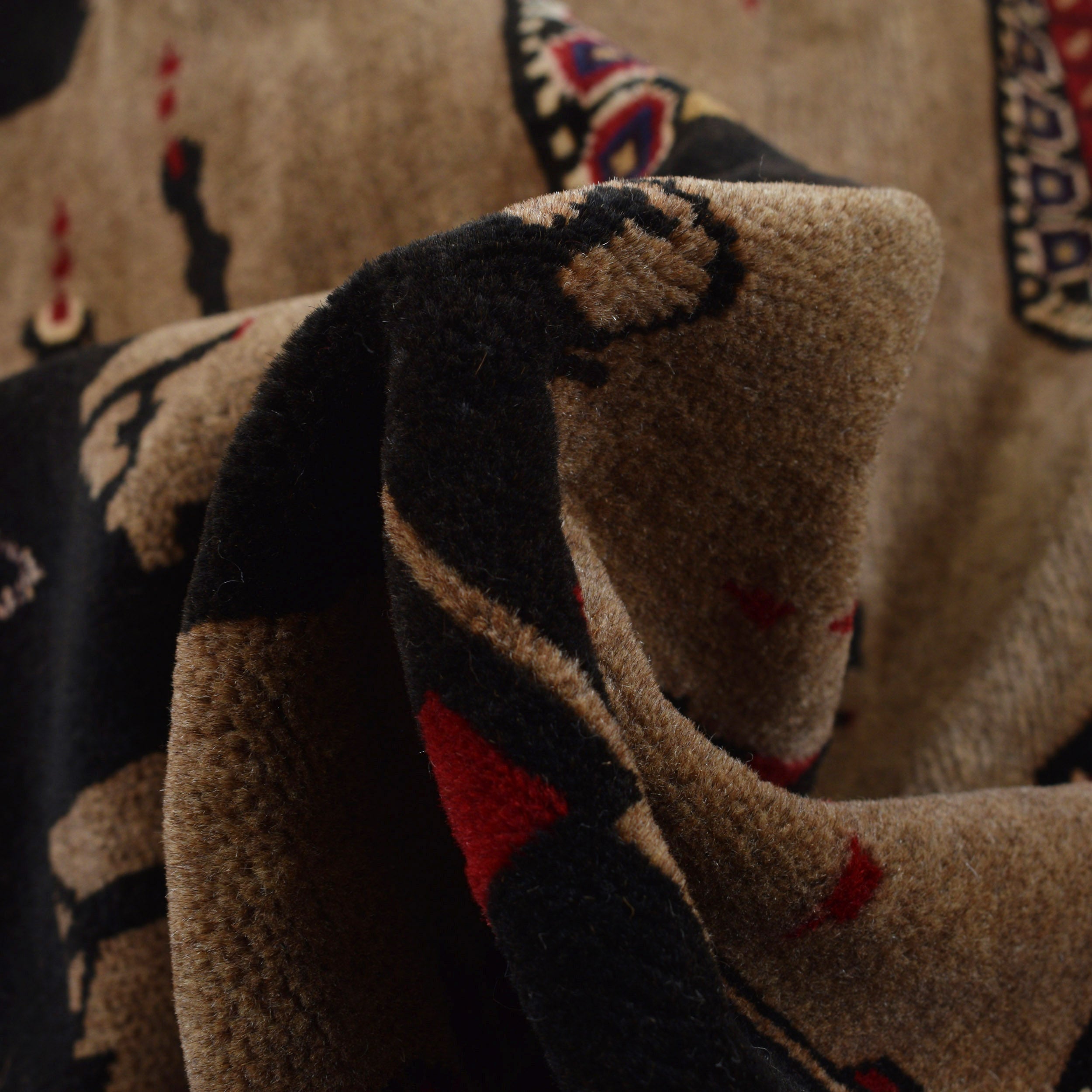 Handwoven Afghan War Scene Rug 8.7x6.4 ft