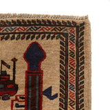 Cultural Storytelling Weapons Carpet 4.5x2.9 ft
