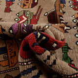 Handcrafted Tribal War Weapons Carpet 6.3x3.9 ft