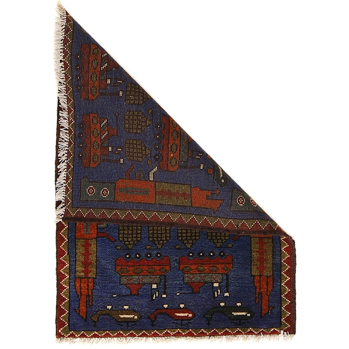 Authentic Rug Afghan War Weapons 2.7x1.9 ft