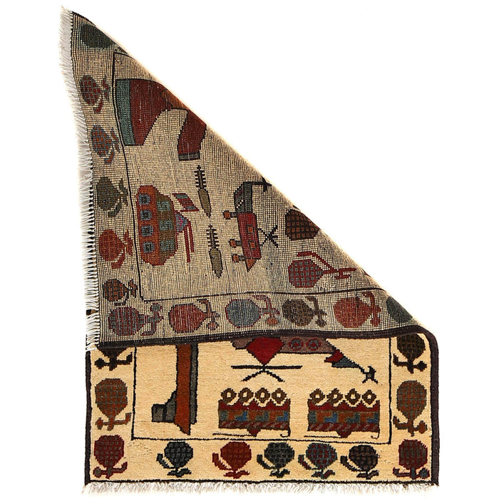 Pashtun, Afghan, Hand knotted, War Rug 