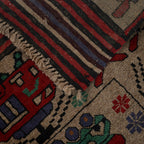 Afghan War Helicopter Tanks Motif Rug 5.5x4.2 ft