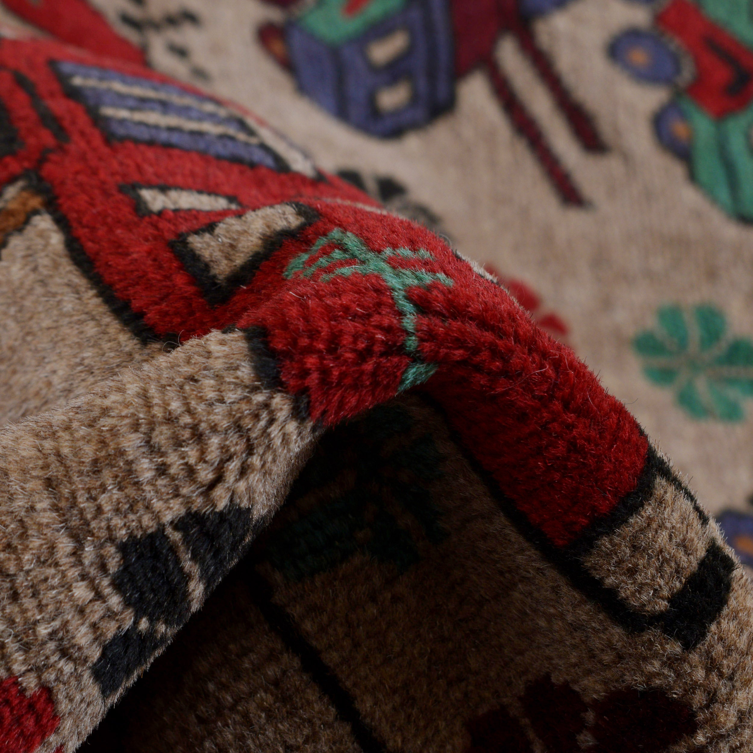 Afghan War Helicopter Tanks Motif Rug 5.5x4.2 ft