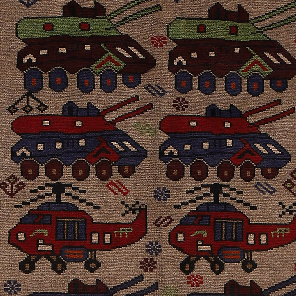 Heritage Afghan War Tanks Rug 6.2x4.3 ft
