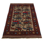 Vintage Afghan War Helicopter Carpet 4.5x3 ft