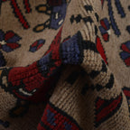 Vintage Afghan War Helicopter Carpet 4.5x3 ft