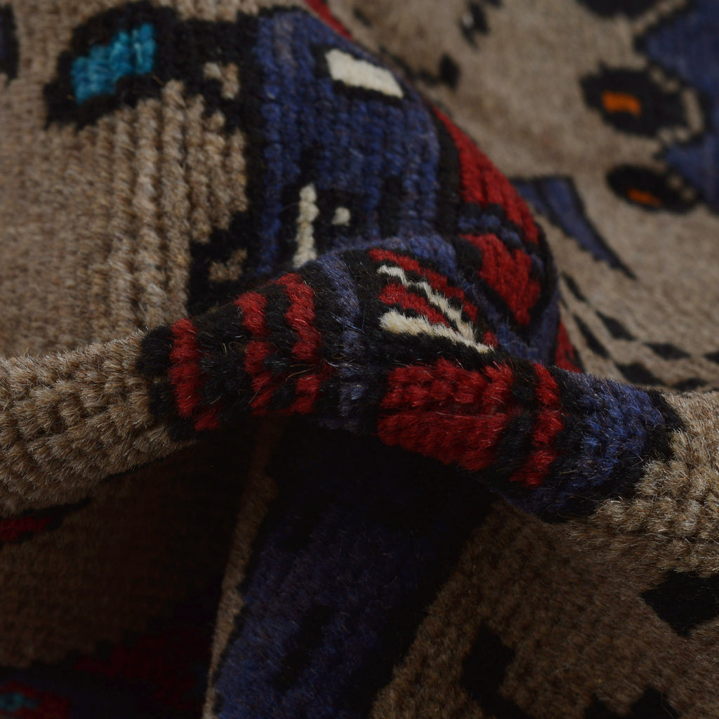 Handwoven Tribal War Helicopter Tanks Rug 4.5x3.1 ft