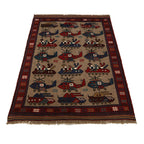 Afghan War Helicopter Story Rug 4.7x3.2 ft