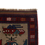 Afghan War Helicopter Story Rug 4.7x3.2 ft