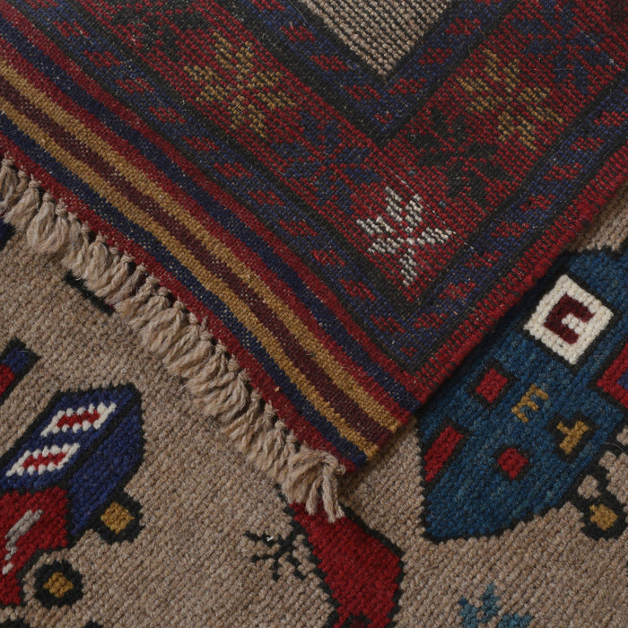 Afghan War Helicopter Story Rug 4.7x3.2 ft