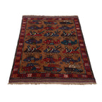 Afghan Cultural Helicopter Motif Rug 4.3x3.1 ft
