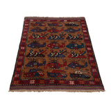 Afghan Cultural Helicopter Motif Rug 4.3x3.1 ft