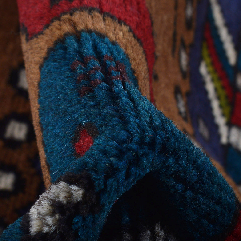 Afghan Cultural Helicopter Motif Rug 4.3x3.1 ft