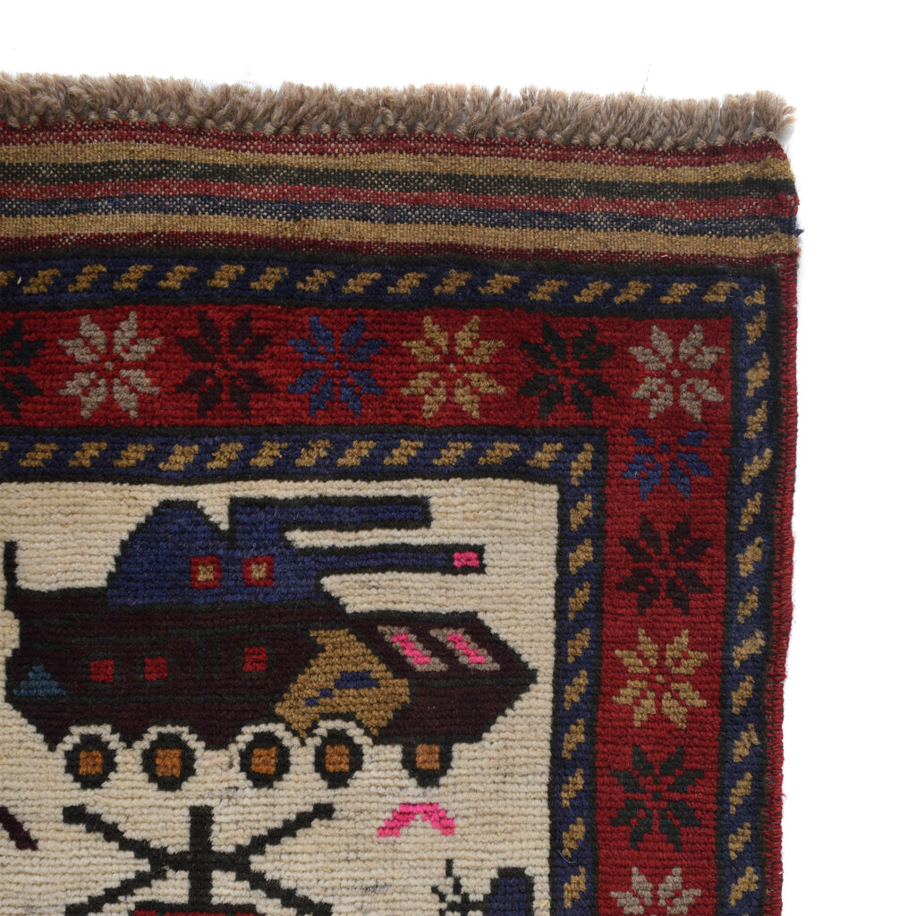Collector’s Afghan War Helicopter Carpet 4.8x3.2 ft