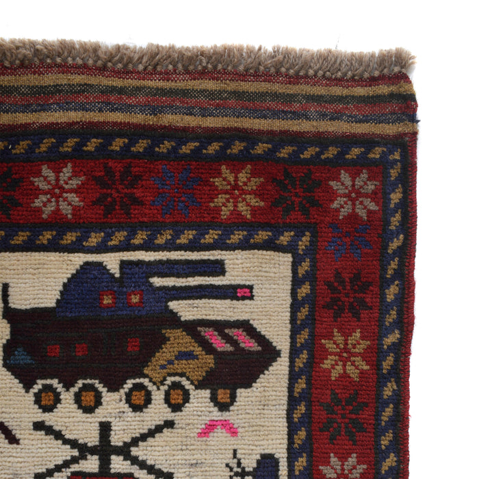 Collector’s Afghan War Helicopter Carpet 4.8x3.2 ft