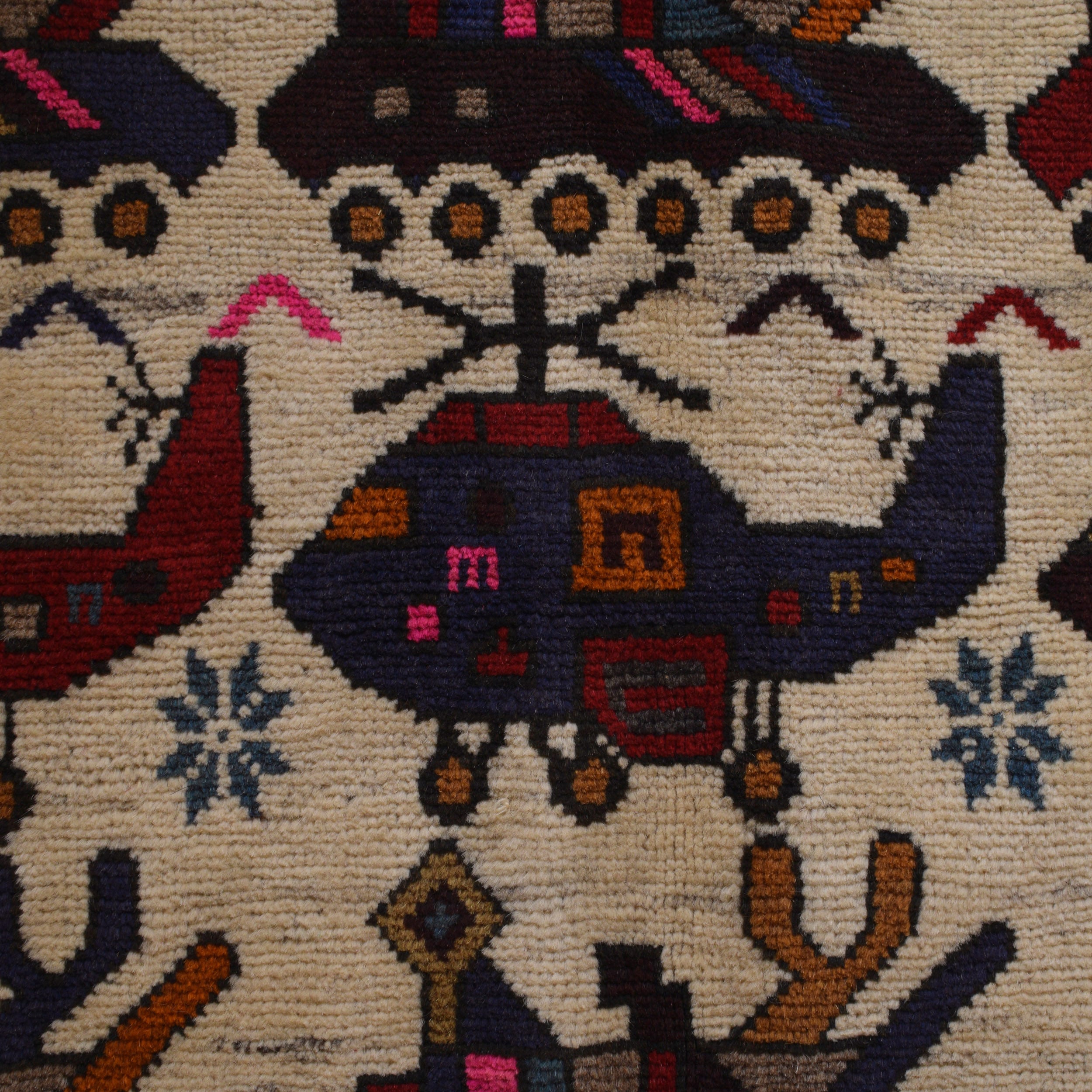 Collector’s Afghan War Helicopter Carpet 4.8x3.2 ft