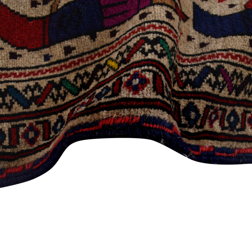 Authentic Afghan Battle Story War Weapons Rug 8.9x6.6 ft