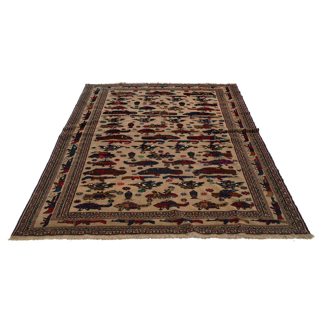 Collector Afghan War Heritage Carpet 9.1x6.3 ft
