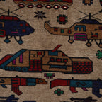 Collector Afghan War Heritage Carpet 9.1x6.3 ft