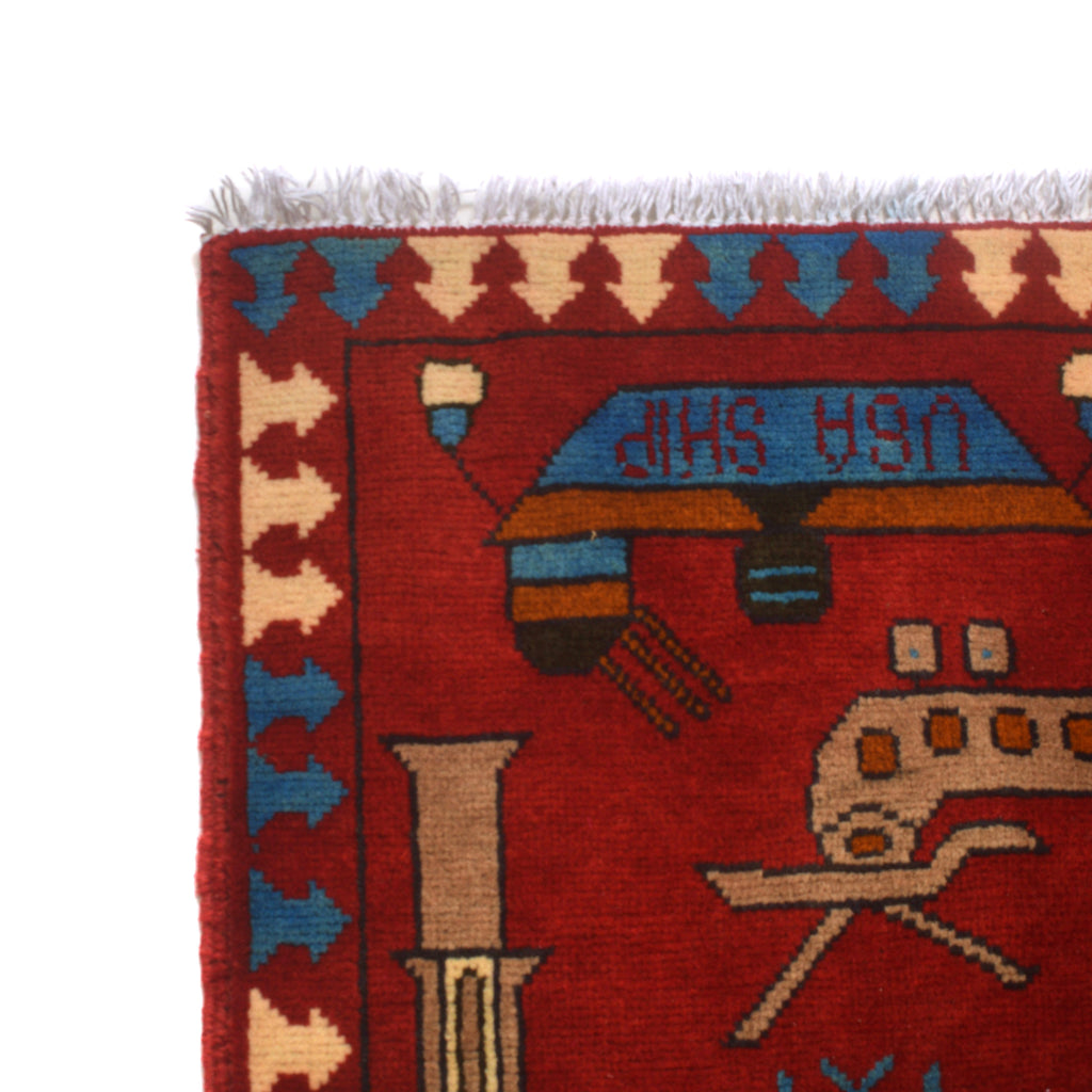 Afghan Russian & Ukrainian War Rug 4.8x3.3 ft
