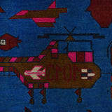 Tribal Storytelling War AK-47 Carpet 5x3.4 ft