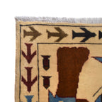 Handwoven Cultural War AK-47 Carpet 4.9x3.3 ft