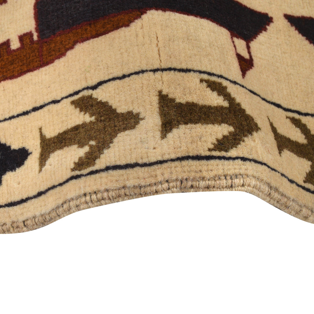 Handwoven Cultural War AK-47 Carpet 4.9x3.3 ft