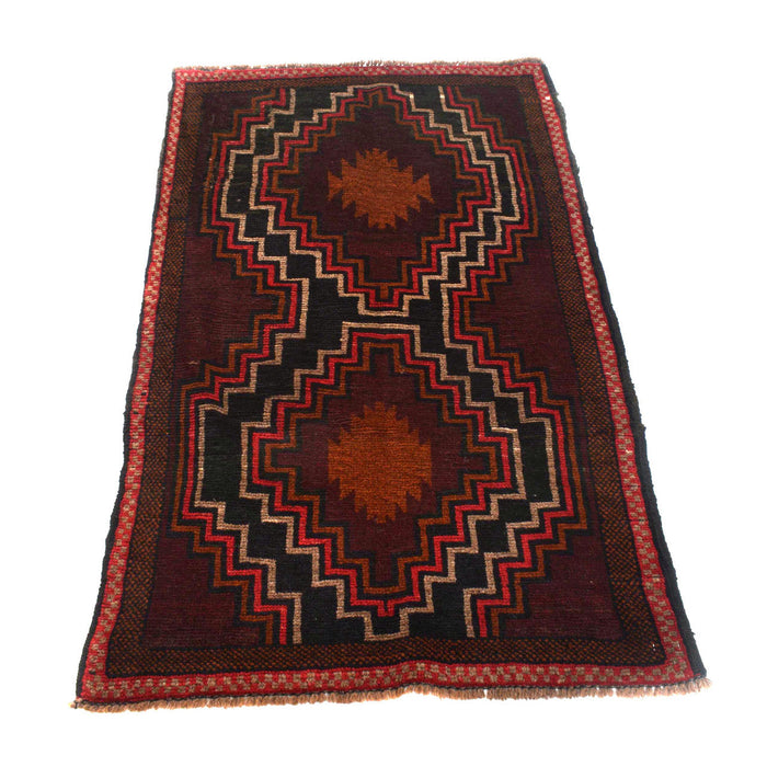 Baluchi wool carpet, Afghan home decor, Persian-style Afghan rug, 