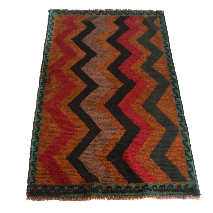 Afghan tribal rug, Baluchi wool carpet, Afghan home decor, 