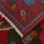 Cultural Storytelling Afghan War Carpet 3.8x2.7 ft