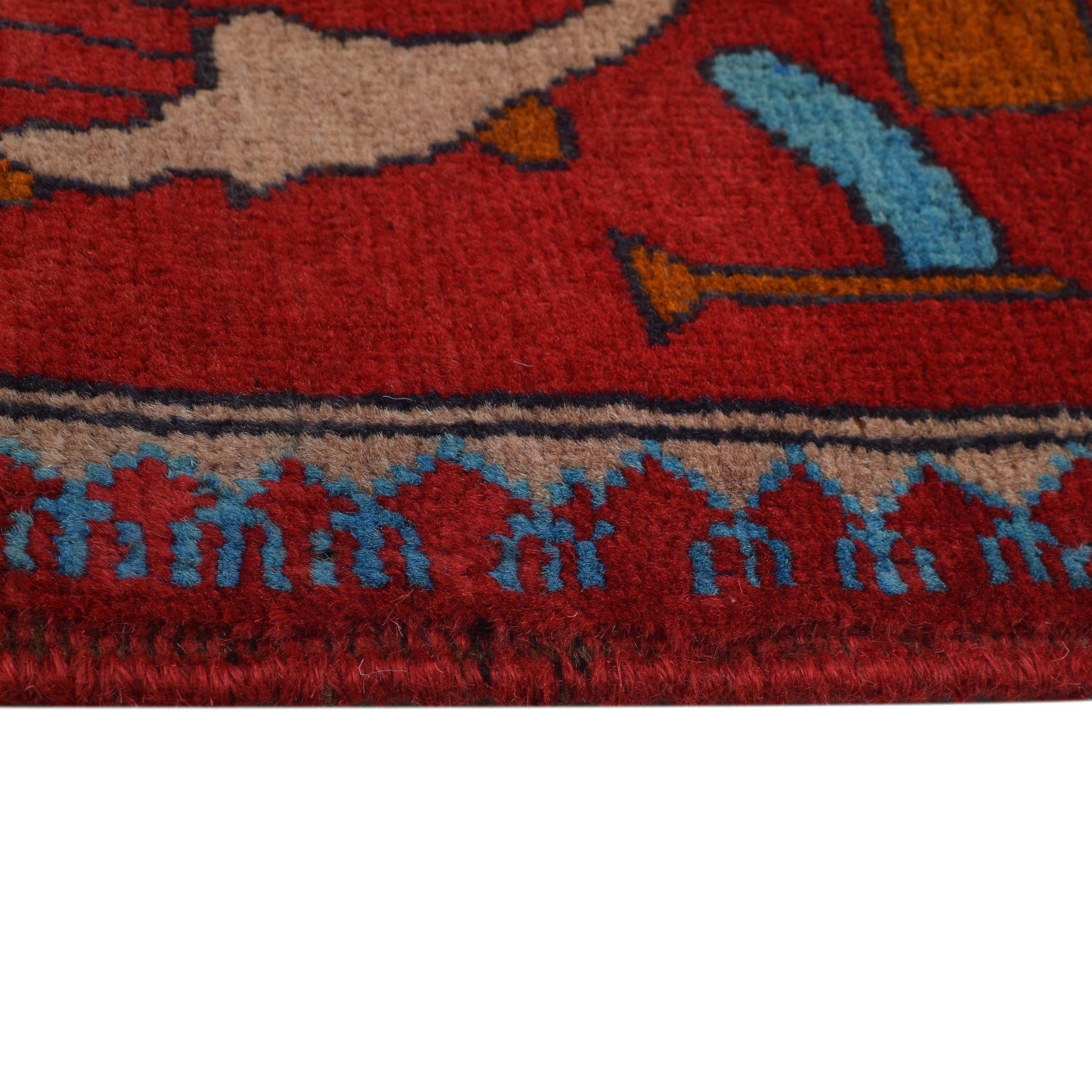 Cultural Storytelling Afghan War Carpet 3.8x2.7 ft