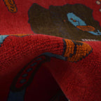 Cultural Storytelling Afghan War Carpet 3.8x2.7 ft