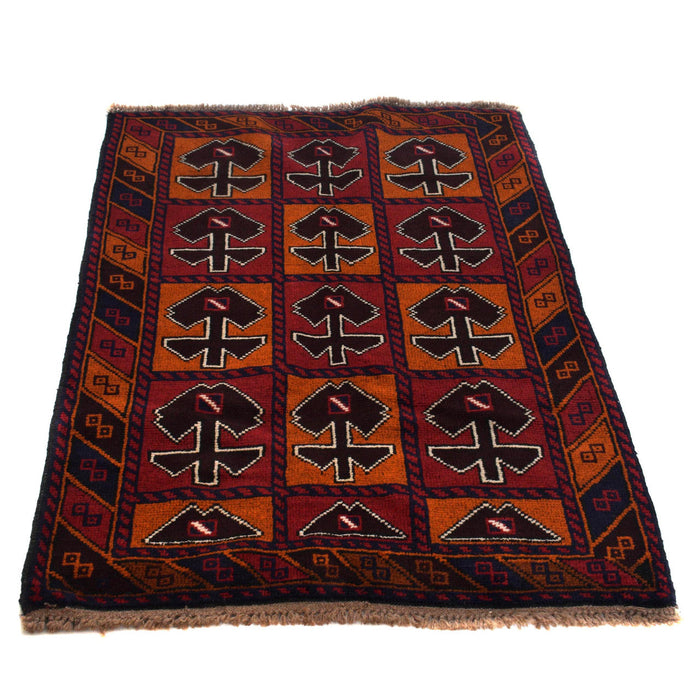 Balochi area rug, Afghan handmade rugs, tribal wool rug, 