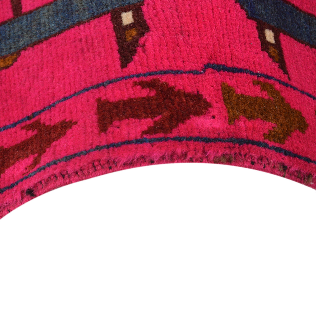 Afghan Unique Tribal Weapons Symbol Carpet 3.9x2.6 ft