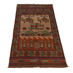 Historical Afghan War Tanks & Helicopter Carpet 4.4x2.5 ft