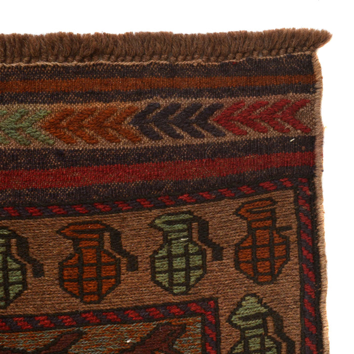 Historical Afghan War Tanks & Helicopter Carpet 4.4x2.5 ft