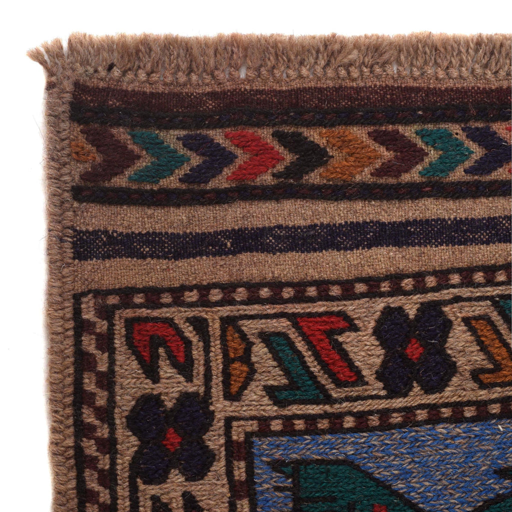 Artisan Handwoven War Helicopter Rug 4.3x3 ft