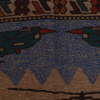 Artisan Handwoven War Helicopter Rug 4.3x3 ft