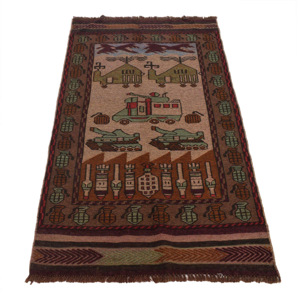 Cultural War Heritage Story Rug 4.7x2.6 ft