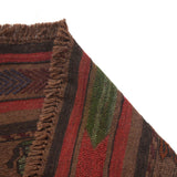 Vintage Battle Scene Carpet 4.3x3.4 ft