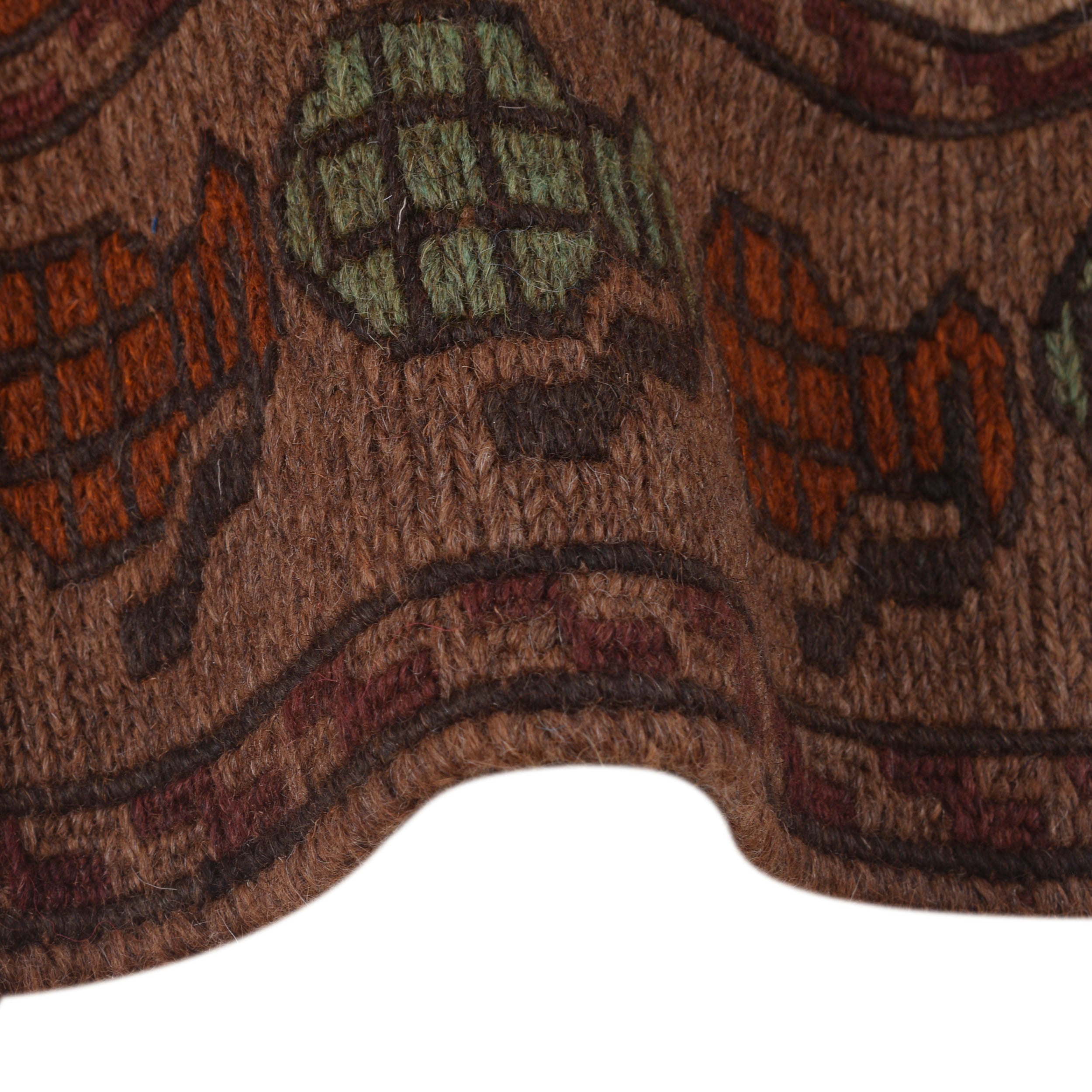 Vintage Battle Scene Carpet 4.3x3.4 ft