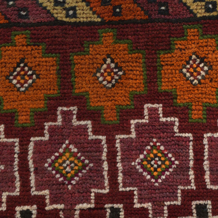 Afghan wool carpet, handmade Afghan floor rug, authentic Balochi rug design